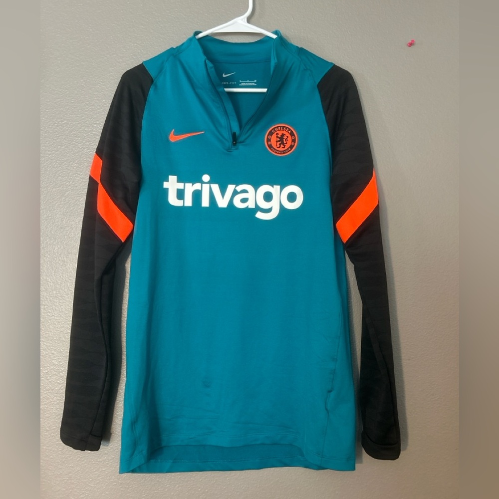 Nike Blue and Black Dri-FIT Top